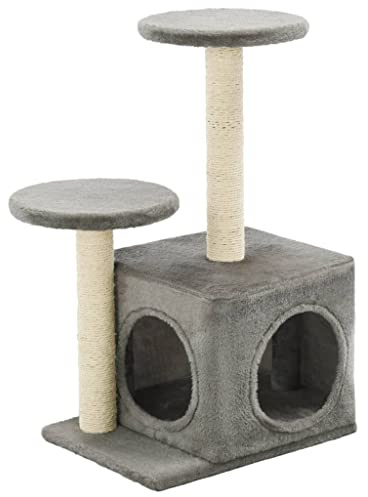 vidaXL Katzenkratzbaum Sisal 60cm Grau Kratzbaum Katzenbaum Kletterbaum Katze