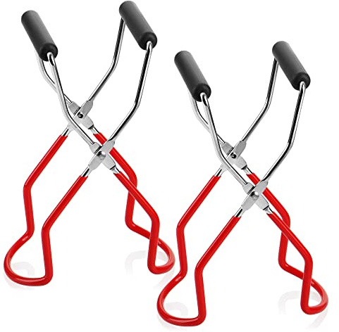 COM-FOUR® 2x glasburkar för konservering av burkar, Griptång som hjälp | med gummerade tångändar
