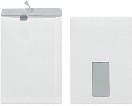 Herlitz busta postale C5 90 g autoadesiva con finestra, con stampa interna in confezione di pellicola, in pellicola termoretraibile, bianco (C5, 3)
