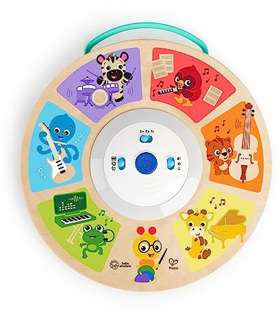 Baby Einstein, Hape, Cal's Smart Sounds Symphony Magic Touch Elektronisches Aktivitätsspielzeug aus Holz in 3 Sprachen(Englisch, Französisch und Spanisch),3 Modi, ab 6 Monaten