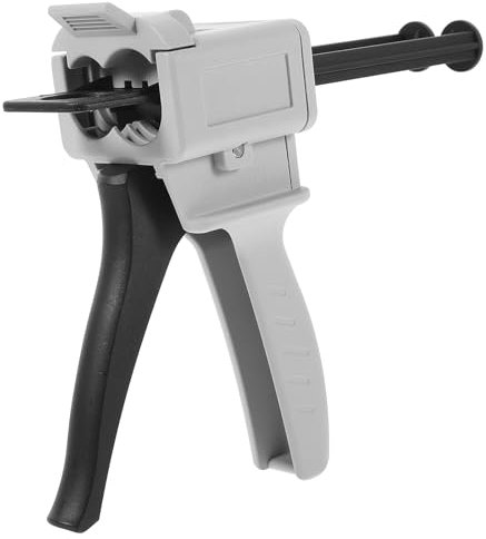 VILLCASE Glue Dispenser Kit, Manual Hot Glue Melt Tool, 50ml AB Epoxy Dispenser, 1: 1 AB Ratio, Static Mixer Mixing Nozzle, Ideal for Crafting DIY Arts Crafts