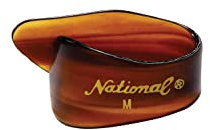 D'Addario National Celluloid Daumenpicks Medium Tortoiseshell, 4er-Pack | D'Addario National Picks bieten bequemen Sitz, klassischen Klang, präzisen Anschlag und zuverlässige Kontrolle für Gitarre u.