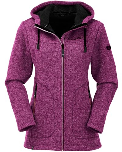 Maul Veste longue à capuche pour femme Impératrice sauvage en polaire + ka, lilas, 42
