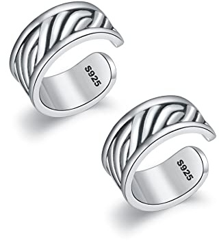 CHIC & ARTSY Orecchini Ear Cuff Orecchini in argento Cuff Wrap Orecchini con cartilagine Piccoli orecchini a clip non forati Gioielli per donne