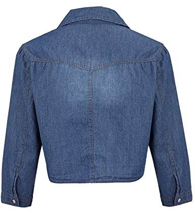 Bolero para mujer – Chaqueta vaquera corta para mujer, entallada, bolero 3 4, chaqueta vaquera con botones, camisa vaquera, chaqueta corta, chaqueta de hombro, chaqueta de montaña, bolero para mujer,