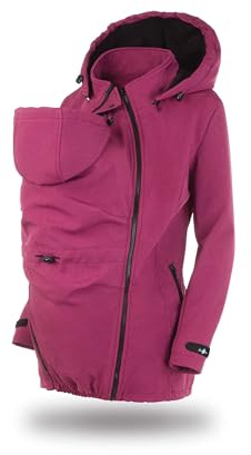 fun2bemum 5in1 Softshell Tragejacke Umstandsjacke, vorne und hinten, Enigma | Allwetter & Outdoor – 3-lagiges Softshell, windabweisend, wasserabweisend, atmungsaktiv, Fleece-Futter, 10.000 mm