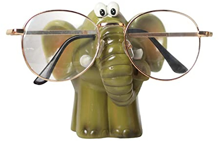 KWQBHW Niedlicher Elefant-Brillenhalter, Kunstharz, Tierform, Brillenhalter, Brillenständer, lustige Tierstatue, Brillen, Sonnenbrillen, Display, Heimbüro, Schreibtischdekoration