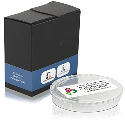 stempel-fabrik – Adressaufkleber mit Wunschtext personalisieren – 250 Stück Klebeetiketten á 60 x 30 mm für Briefe, Bücher & Co – selbstklebende Adressetiketten im Spenderkarton (Meerjungfrau)