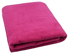 Sensepura Saunatuch Badetuch 90 x 180 cm pink-Magenta, extra Lange und großzügige Größe, saugstarke Baumwolle, hergestellt aus 20/2 Ringgarn, hautsympathisch, fest und kräftig gewebt