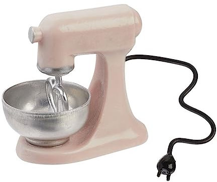 Hobbyfun Miniatur-Küchenmaschine, 1:12 Scale, Beige, Retro, Kunststoff, Metall