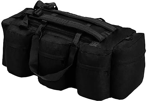 SKM 3-in-1 Seesack Armee-Stil 90 L Schwarz, Weight: 1.3 kg, 91390