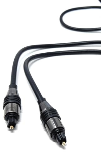 DRUT 1m Digital Optical Audio Toslink Cable, Compatible with TV, Soundbar, Game Console, DVD Player, PC 3.3ft Black
