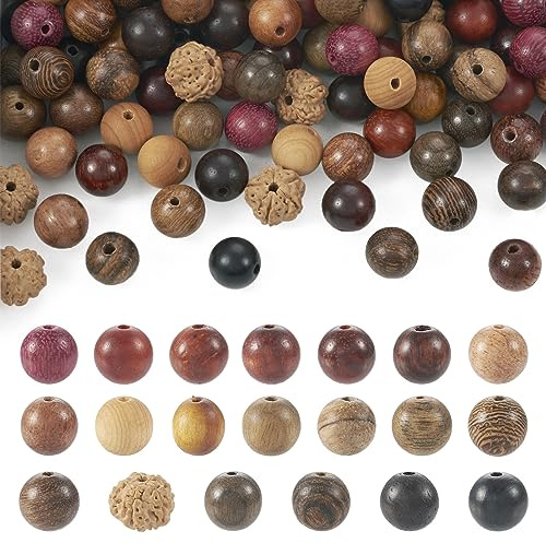 Craftdady Ungefärbte natürliche Rudraksha-Perlen, authentische Himalaya-Perlen, Rosenkranz, Japa-Mala-Perlen für Gebetskette, Puja-Meditation