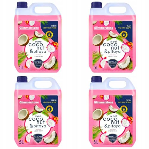 Megaa store Flüssigseife Handseife Seife fruchtig-süße Kokosnuss und Pitaya | Flüssig 5L 10L 15L 20L Glimmerstone (20 Liter)