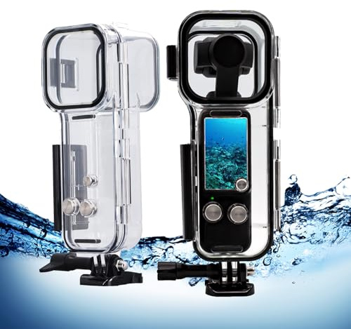Boîtier étanche pour Caméra d'action pour Osmo Pocket 3, Boîtier de Protection pour Plongée sous-Marine 45 M avec Lentille Plate en Verre trempé, Bouton D'écran Tactile, Double