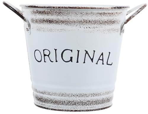 INOOMP 2pièces Seau à Fleurs Fer Décoratif Vintage pour Arrangements Floraux Pot pour Fleurs Séchées Et Fraîches Décoration De Jardin Et Intérieur Style Rustique Et Élégant