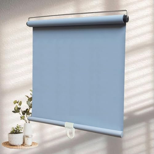 Tragbares Verdunkelungsrollo Für Fenster,Einziehbarer Balkonvorhang,Leichte Temporäre Verdunkelung,Mit Saugnäpfen,32cm 40cm 50cm 65cm 72cm 90cm 120cm 145cm Breit,Grey-120x150cm(47.2x59in)