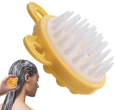 Kopfhaut-Massagegerät, Shampoo-Bürste mit weichen Silikonborsten für | Haarwachstum und Kopfhautpflege, Dusch-Haarbürste, Kopfmassagegerät, Kopfhaut-Schrubber, Peeling, nasse trockene Haarbürste f