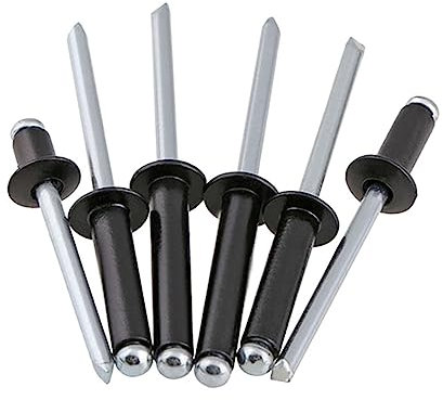 Große Flanschnieten,Großkopf-Kuppelnieten, 50 PCS Aluminium Dome Rundkopf Pop Open Hohlzug Jalousie: 4mm(10mm)