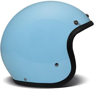 DMD Retro Light Blue Open Face Helm Jethelm Motorradhelm ECE22.06, S