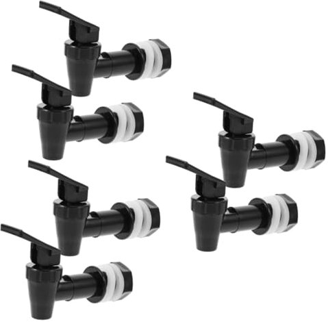 Garneck 3 Set Di Rubinetti Di Ricambio Per Refrigeratori in Plastica Nera Per Distributori Dacqua E Distributori Di Bevande 2 Pezzi*3