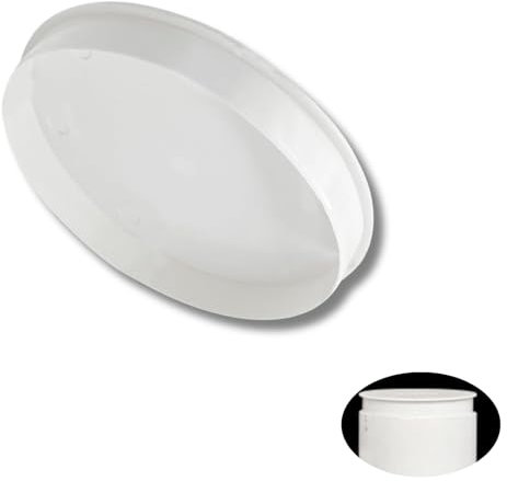 Couvercle de tuyau de ventilation - 100 mm - Pour bouchons de manchons - En PVC - Capuchon à ressort - Pour tuyaux de drainage - Plastique ASA (blanc)