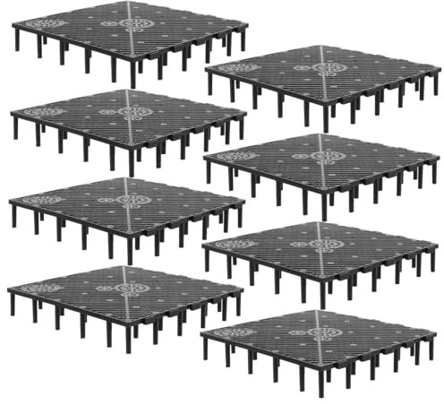 Happyyami 20pcs Pvc Fish Tank Bottom Filter Plates Grid Design Flat Black Filtration Base Tray for Aquarium Tank Bottom Filter System for Aquatic Pets and Freshwater