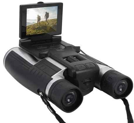 12x32 Digitales Fernglas mit Kamera, 8-fachem Digitalzoom und 12-fachem Optischem Zoom, 2,4-Zoll-Bildschirm, 48-MP-Kamera, 2,5K-Video, für Konzerte, Vogelbeobachtung
