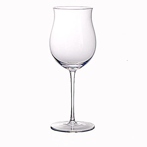 Juego de 2 copas de vino tinto de cristal con forma de tulipán, elegante diseño de pajarita negra, ideales para cócteles de champán burdeos, copas de fondo cóncavo