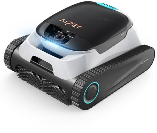 Aiper Scuba N1 Robot Pulisci Piscina Senza Fili, Evoluzione di Scuba S1, Pulizia Fondo, Pareti e Linea d'Acqua, Doppio Sistema di Filtrazione, Motore Brushless, Bianco Ghiaccio