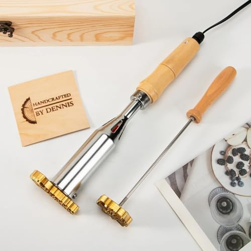 Elektrisches Brandeisen mit individuellen Stempeln, personalisiertes elektrisches Stempelwerkzeug, benutzerdefinierte Logo-Stempel für Burger, Holz, Leder und Handwerk