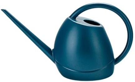 3. Annaffiatoio da 5 l per fiori in plastica con beccuccio lungo e soffione doccia, leggero, per interni ed esterni, giardino, barattolo di metallo (blu, 34 x 23 cm)