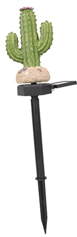 Toddmomy Lampe Solaire à Piquer Cactus Décorative pour Jardin et Terrasse en Résine et Plastique, Éclairage Extérieur Ip55, Design Créatif et Unique Alimenté par Énergie Solaire