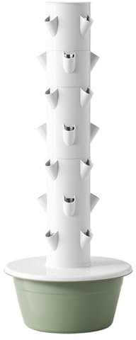 LADECNERHT Tour Hydroponique Potager Interior Système de Culture Hydroponique Augmenter Le Rendement Conception éTanche Circulation Automation de L’Eau Convient Aux Amateurs Jardinage,green-7-Layers