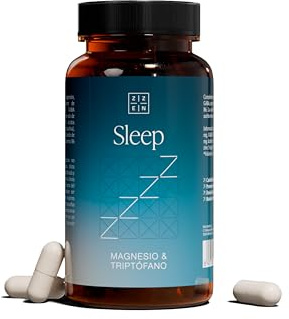ZZEN SLEEP - Magnesio Bisglicinato, L-Triptófano, Valeriana y GABA | 60 Pastillas para Dormir con Vitamina B6 y Zinc, Ayuda a Conciliar el Sueño Profundo, Fórmula de Descanso Reparador