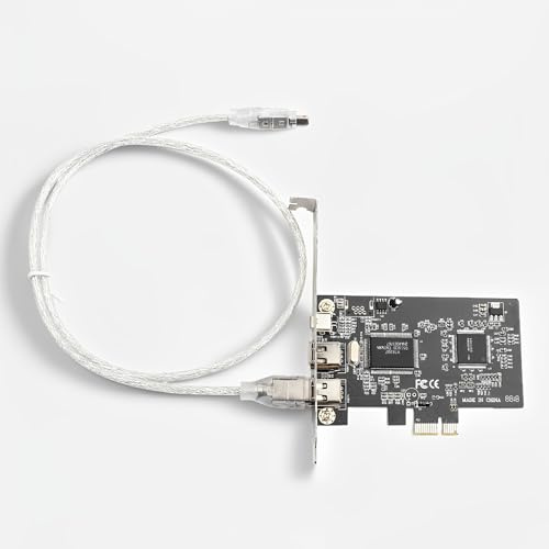 LICAEVEY Tarjeta de Controlador PCIe Firewire 400 con Cable-Adaptador IEEE 1394A de 3 Puertos (2X 6 Pines, 1x 4 Pines) para Victorias 10 | 8 | 7 | OS X