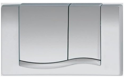 MEPA WC-Betätigungsplatte MEPA Wave 2-M (Mattchrom, 330x180x22 mm, aus Kunststoff, Betätigung von vorne, 2-Mengen-Technik für Sanicontrol UP-Spülkästen inkl. Befestigungsmaterial) 420505