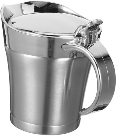 Alipis Stainless Steel Thermal Gravy Boat Double Insulated Sauce Jug for Steak Sauce and Condiments Heat Retention with Smooth Pouring for Home and Restaurant Use