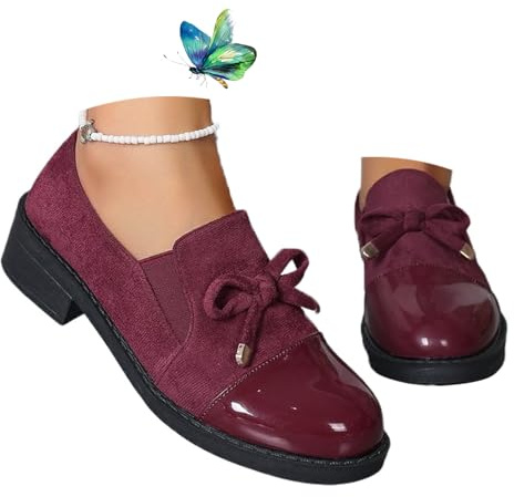 Mocasines elásticos para mujer, informales, gruesos, cómodos, de corte ancho, moccasines ortopedicos, informales, zapatos de vestir