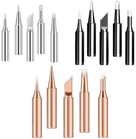 5-teiliges 900M Lötspitzen-Set - Kupfer I+B+K+2,4D+3C Lötspitzen(Silver)