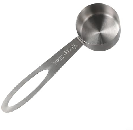 Cucchiaio da caffè in acciaio inox, 30 ml (2 cucchiai), misurino per caffè macinato, latte in polvere, zucchero, foglie di tè, design antiruggine, finitura liscia lucida, per uso in cucina