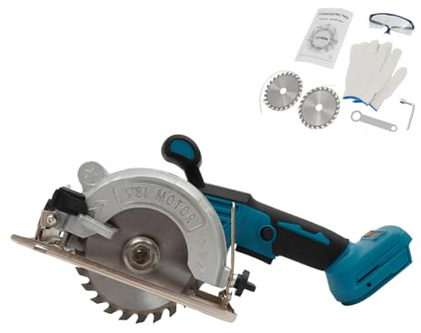 Mini cirkelsåg, borstlös sladdlös cirkelsåg, 1 050 W, 6 800 varv/min, såg Ø 127 mm, skärvinkel 0–45°, skärdjup 0–41 mm, skär enkelt trä, metall, kakel och plast