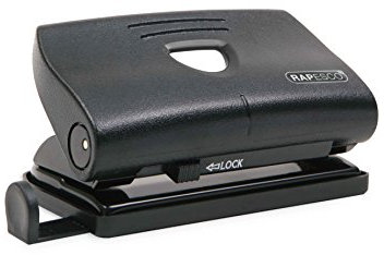 Rapesco PF87S0B1 810-P 2 Hole Punch, 12 Sheet Capacity, Black