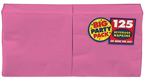 Amscan Bright Pink Luncheon Paper Napkin Big Party Pack, 125 Ct.