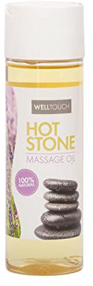 WellTouch Hot Stone Massageöl | Ideal für die Hot Stone Massage | Professionelles Massageöl | 100% Natürliche Zutaten | Füllmenge: 200 ml