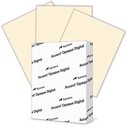 Accent Opaque Cream Printer Paper, 8.5” x 11” 24lb Bond/60lb Text Copy Paper – 500 Sheets (1 Ream) – Premium Computer Paper with Smooth Finish – 97 Bright, 89gsm – Warm White Copy Paper – 188123R