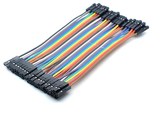 Oiyagai 200pcs Dupont Jumper Wire, 5 Sets 10cm Female to Female Ribbon Cable, 2.54mm Pitch Connector for Arduino, Raspberry Pi, Breadboard DIY Projects, Prototyping