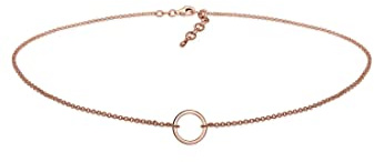 Elli halsband dam choker cirkel trend geo i 925 sterlingsilver, 38, Sterlingsilver, Utan