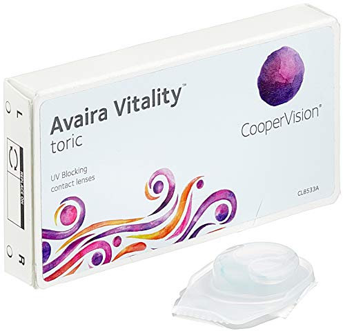 Coopervision Avaira Vitality Torische Monatslinsen weich, 6 Stück / BC 8.5 mm / DIA 14.5 mm / CYL -0.75 / ACHSE 10 / -2.5 Dioptrien
