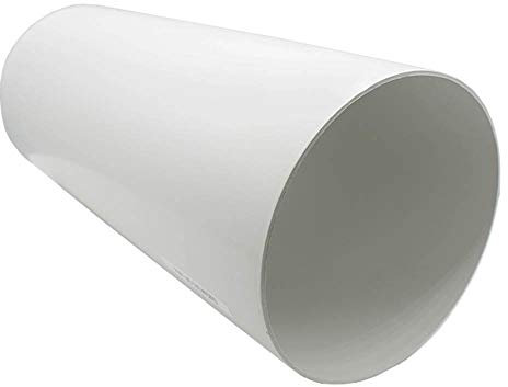 Kair Plastic Ducting Pipe 150mm - 6 inch / 350mm Short Length -Rigid Straight Duct Channel